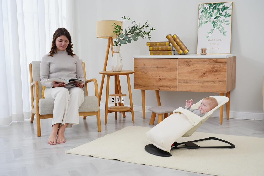 Bezug auf Babywippe + Baby Schlafsack Bezug Belltop kompatibel mit BabyBjörn Wippe: Balance, Soft un