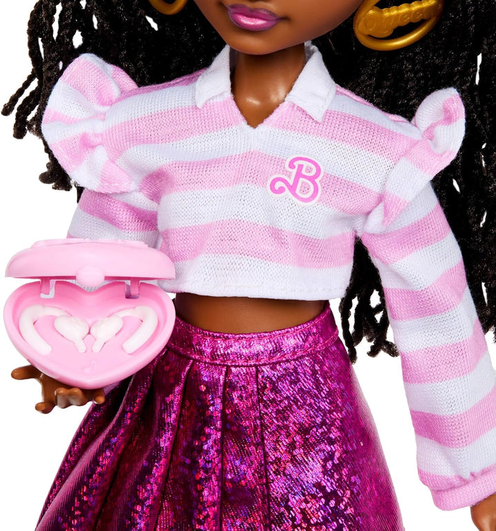 Barbie Dream Besties Brooklyn“ Modepuppe und Zubehörteile, beweglich mit brünetten Haaren und Spielt