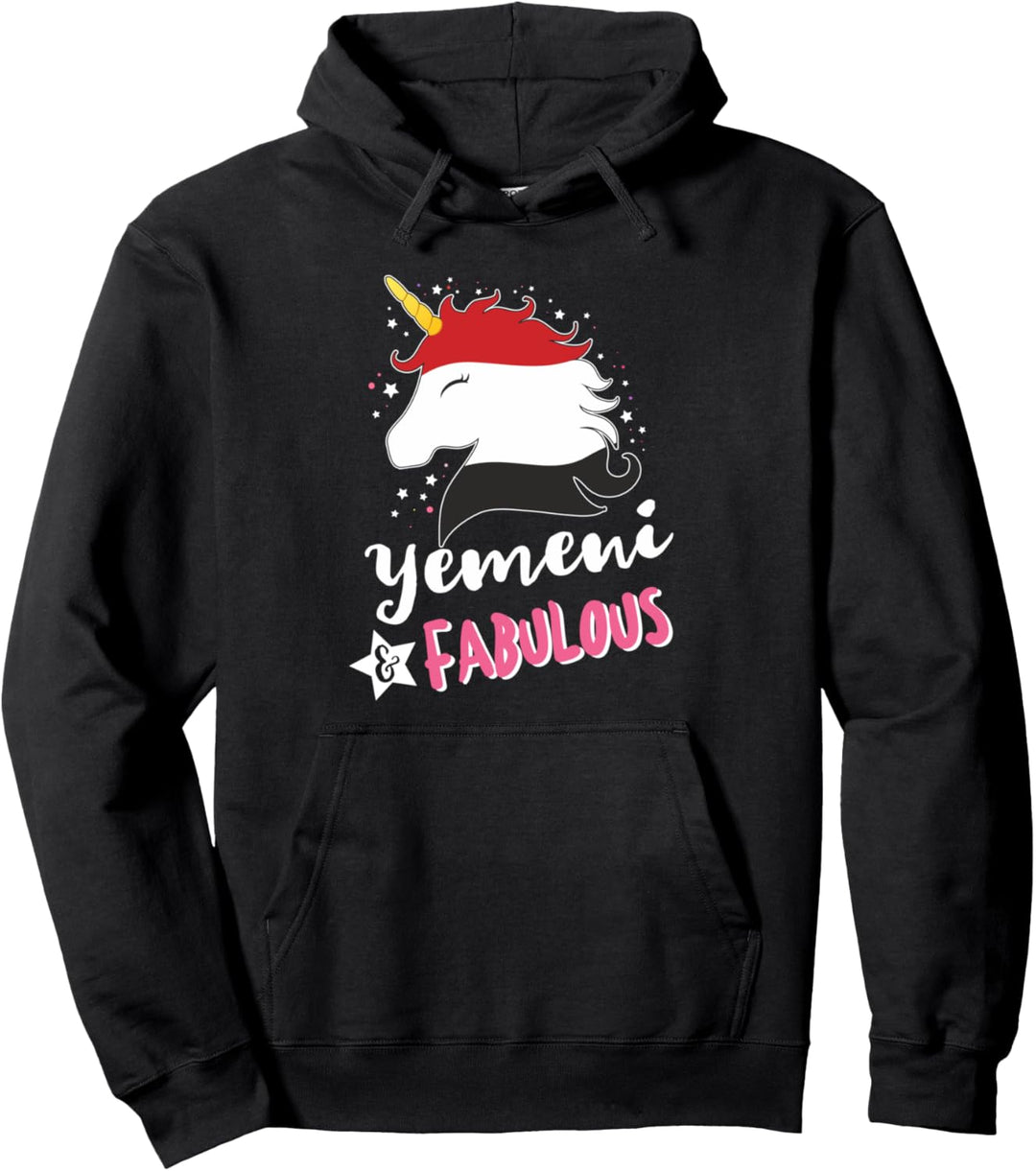 Jemenitisches Einhorn Jemen Flagge Pullover Hoodie