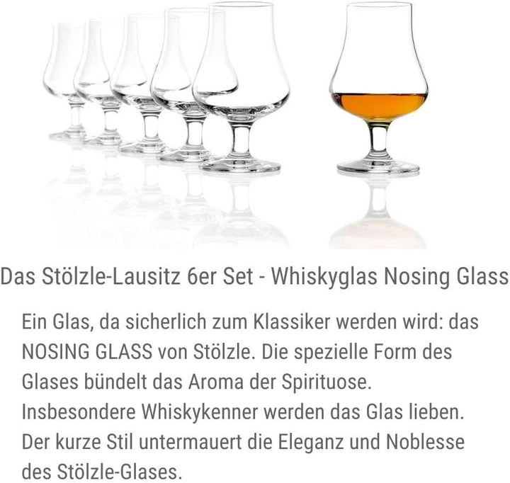 Stölzle Lausitz Nosing Glas 194 ml I Whisky Gläser 6er Set I Bleifreies Kristallglas I Hochwertiges