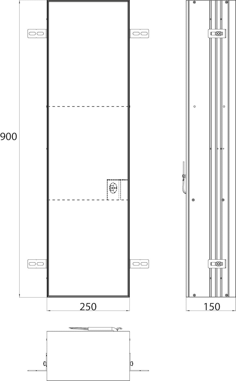 emco ASIS PLUS Unterputz-Schrankmodul mit LED Beleuchtung, Badezimmerschrank für unsichtbaren Staura