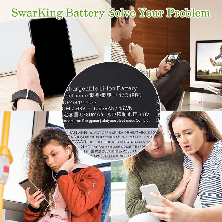 SwarKing Ersatz Akku Kompatibel mit Lenovo Flex 6-14ARR Flex 6-14IKB IdeaPad 530s Serie 530s-14IKB 5
