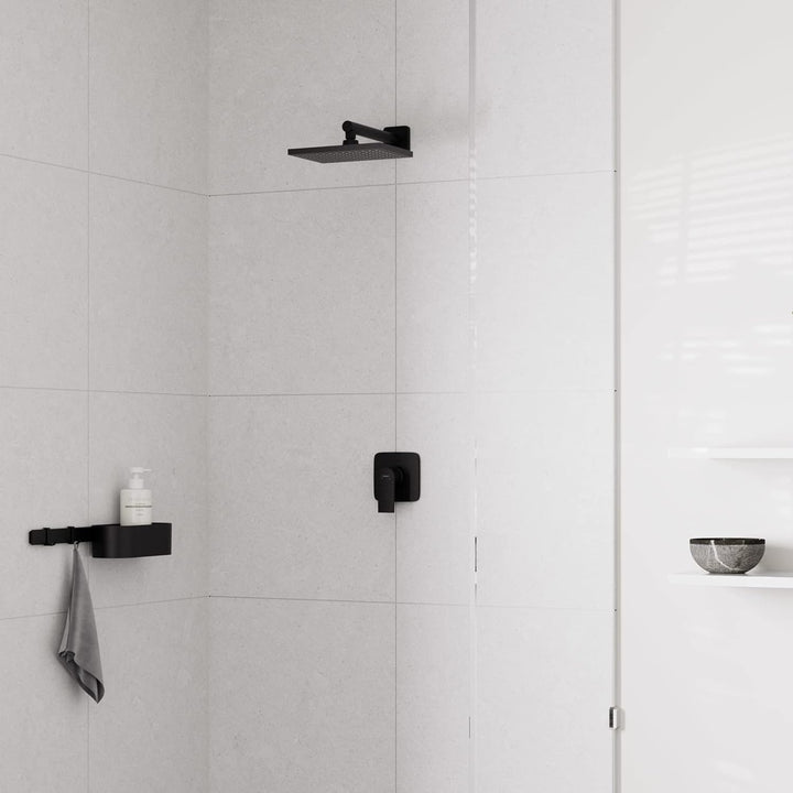 hansgrohe wassersparender Duschkopf Vernis Shape, Kopfbrause, Regendusche mit 1 Strahlart, Mattschwa