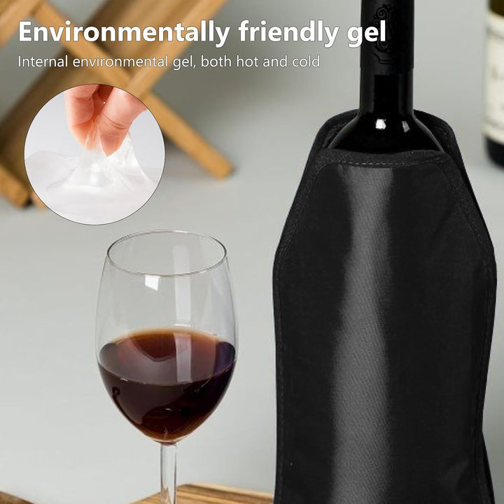 Weinkühler Manschette 4er Set, Kühlmanschette Wein, Flaschenkühler für Unterwegs, Kühlmanschette für