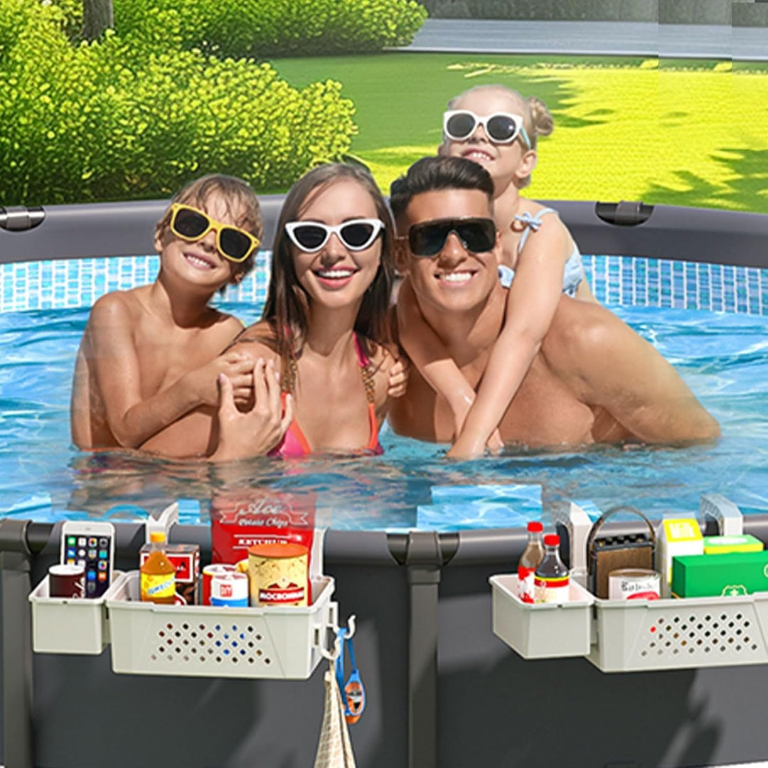 Generisch Pool Aufbewahrungskorb Set inklusive Kunststoff Pool Korb Pool Getränkehalter Hot Tub Zube
