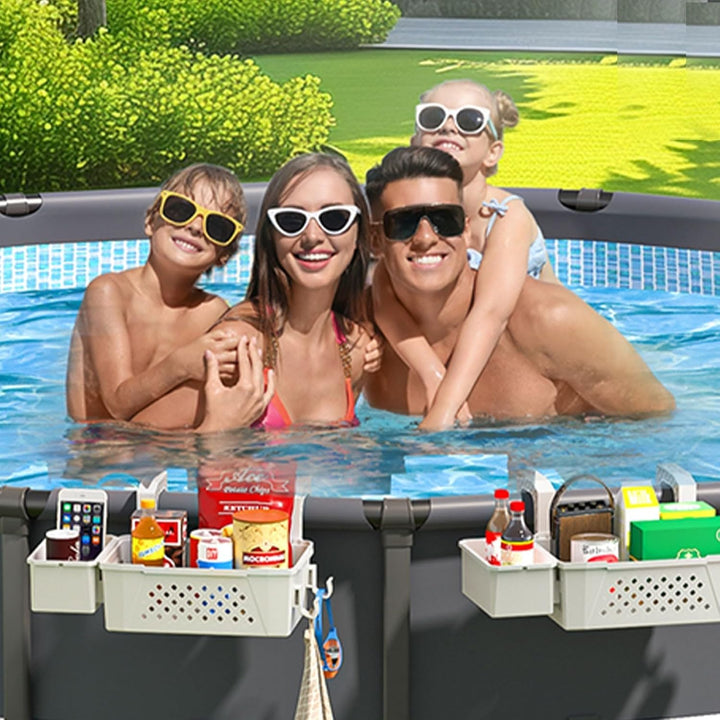 Generisch Pool Aufbewahrungskorb Set inklusive Kunststoff Pool Korb Pool Getränkehalter Hot Tub Zube