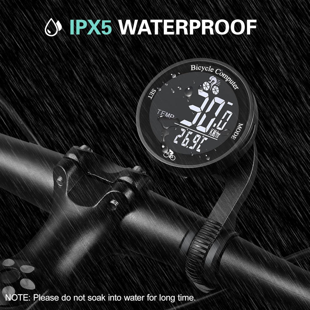 ACAGALA Fahrradcomputer Drahtloser 21 Funktionen IPX5 Wasserdichter Fahrrad-Kilometerzähler Multifun