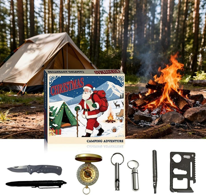 Survival Kit Adventskalender für Männer Erwachsene - 24 Tage Weihnachtskalender mit Survival Tools f