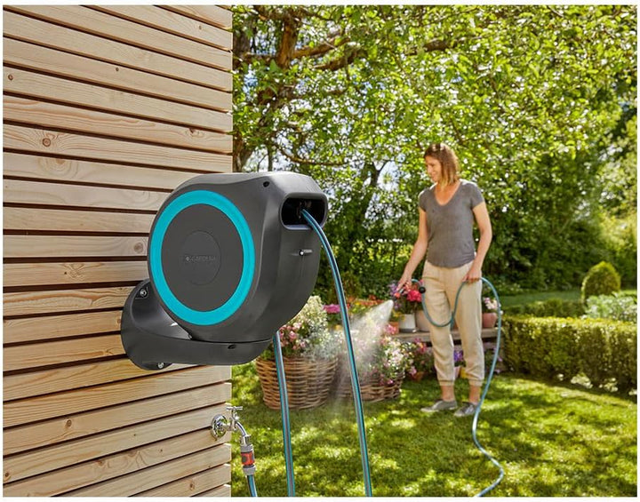 GARDENA RollUp S automatische Wandhaspel - 15 m - Blau - 18600-20