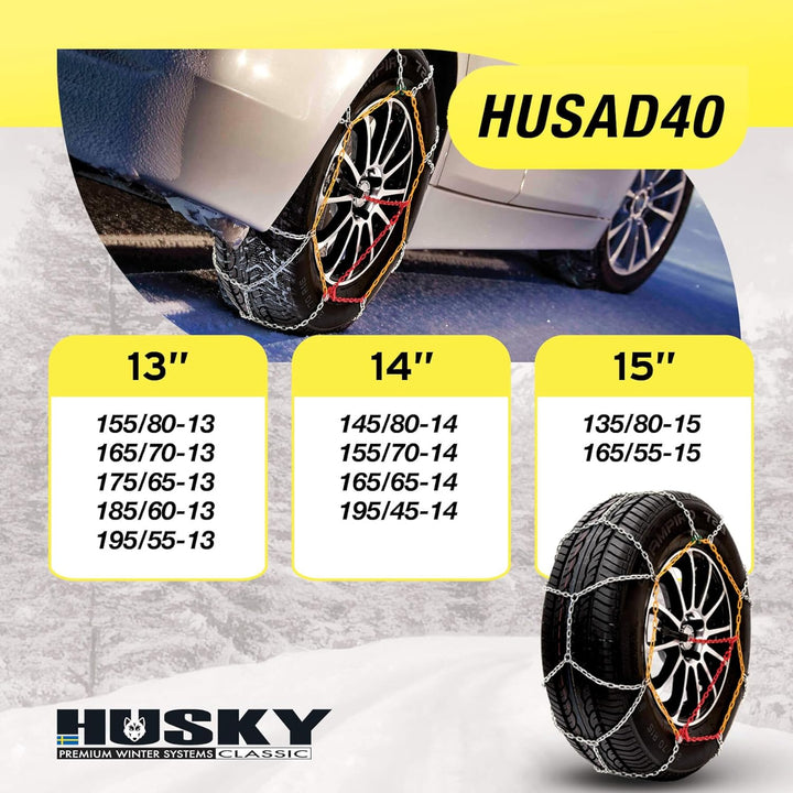 Sumex HUSAD40 KN40 Husky Advance Schneeketten 9 mm, HUSAD40