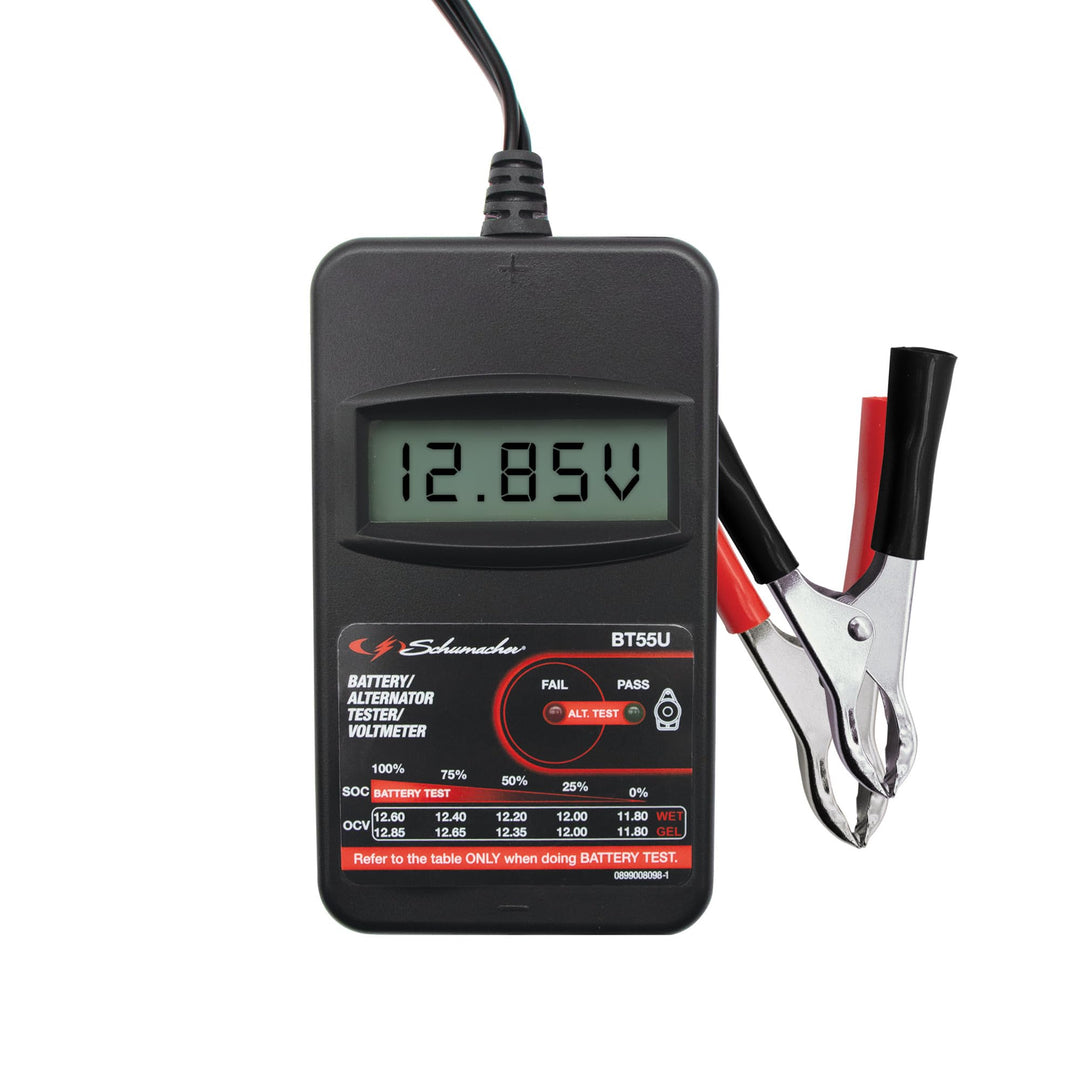 Schumacher Auto Batterietester Compact BT55 - Überprüfung der Lichtmaschinenspannung im Auto - Kompa