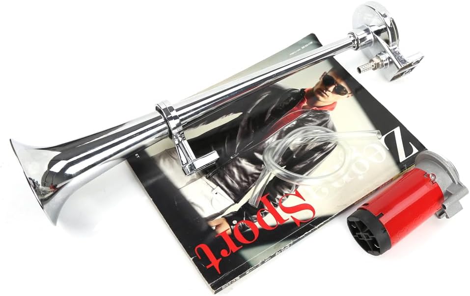 Rupse Hupe Luft Horn Kit, Lufthorn Drucklufthorn auto Horn mit Kompressor 12V für PKW LKW Booten Mot