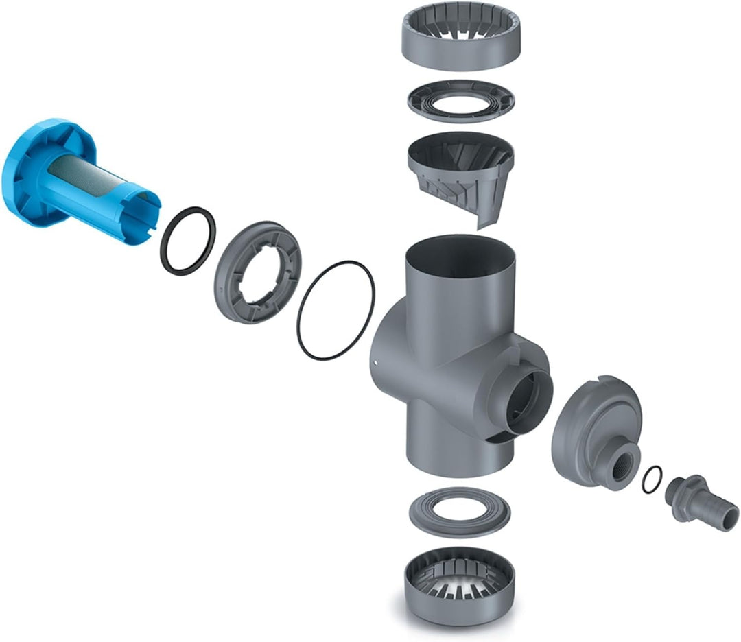 YourCasa Regensammler [Downpipe] mit Verbindungsschlauch 30cm &amp; Regentonnendurchführung - Überlaufst