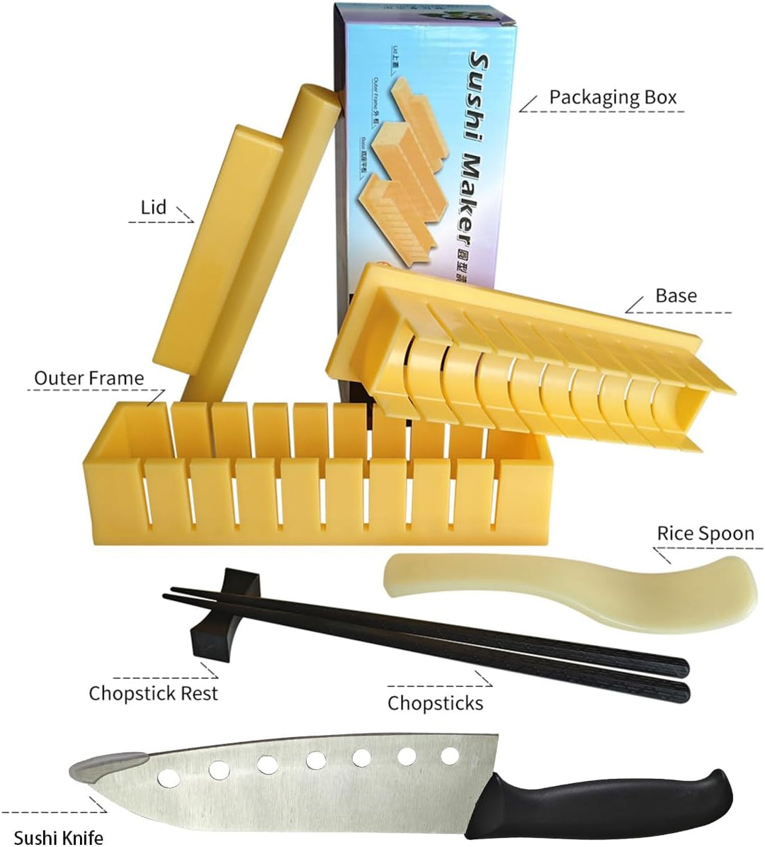 YUHE Sushi-Maker, Sushi-DIY-Form-Set – einfaches Sushi-Bastel-Set, Premium-Edition (runde Form), Run