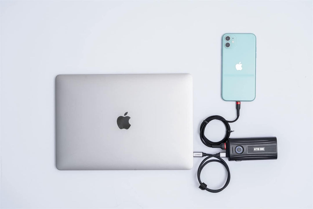 FXLION Mini Multi Voltage Tragbarer wiederaufladbarer Akku ATTO ONE mit D-Tap und USB für Fotolicht,