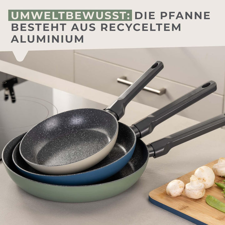 Fackelmann Balance 24cm Pfanne – Recyceltes Aluminium, Keramik-Antihaft, PFAS-frei – Induktionsgeeig