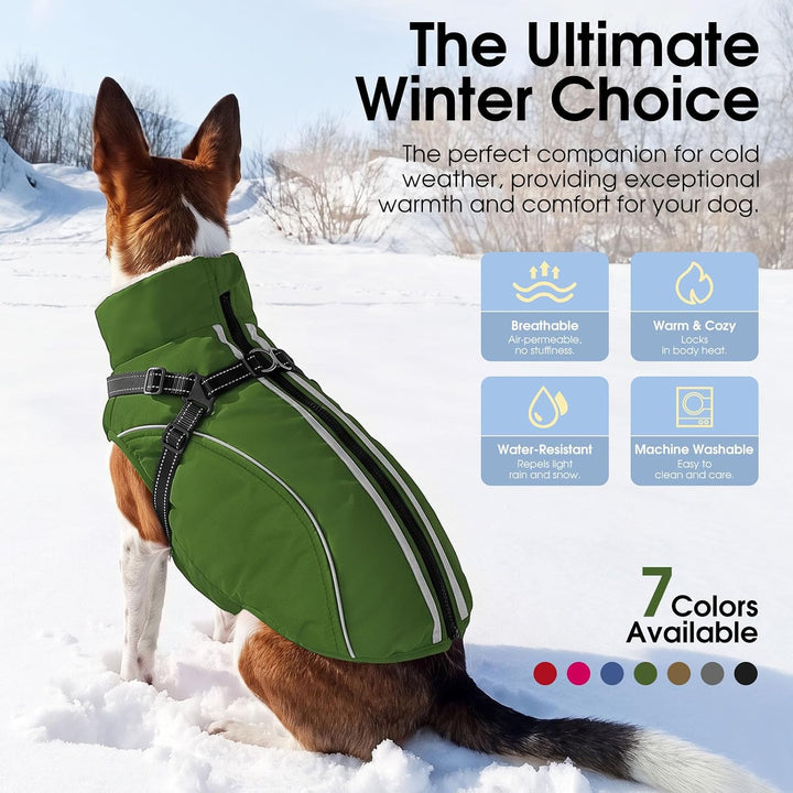 Hundemantel Hundejacke Warm Wintermantel mit Reissverschluss Winddichte &amp; Winddichte mit Reflektorst