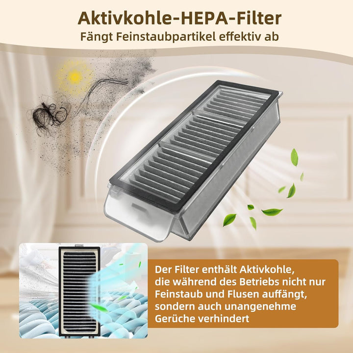 V70 Zubehör für Mova V70 Ultra Complete/V50 Ultra Complete, 2 Hauptbürsten 6 Seitenbürsten 4 HEPA-Fi