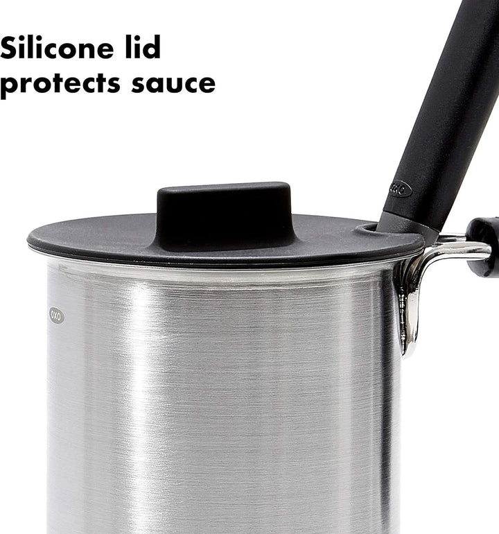 OXO Good Grips Grillwerkzeuge, Backtopf und Pinsel, Schwarz Brattopf und Pinsel, Brattopf und Pinsel