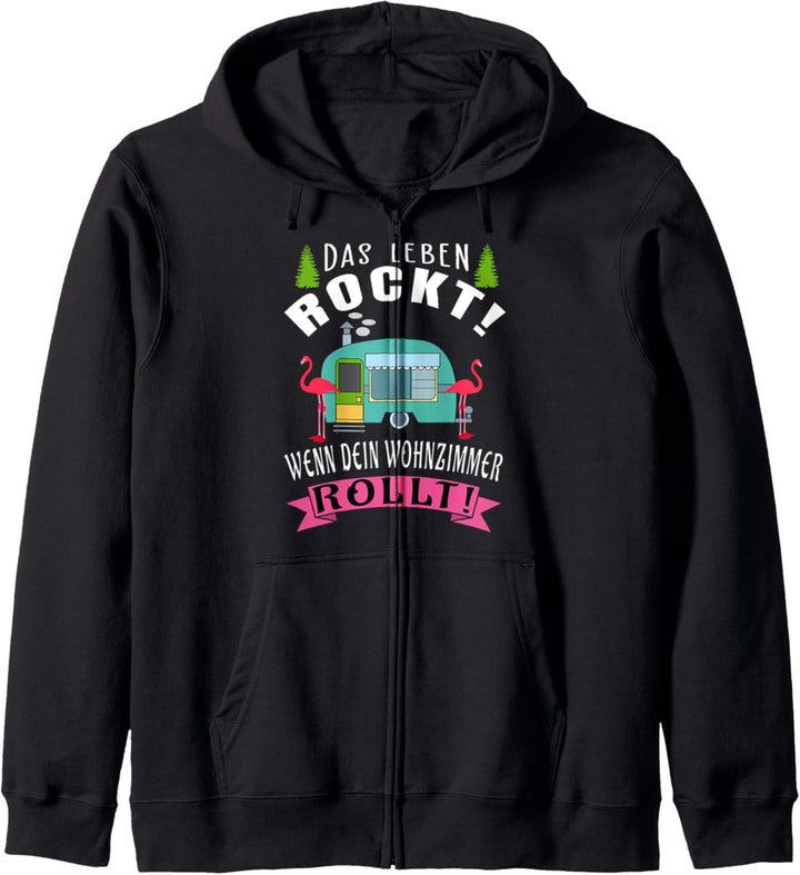Das Leben Rockt Wenn Dein Wohnzimmer Rollt Wohnmobil Camping Kapuzenjacke