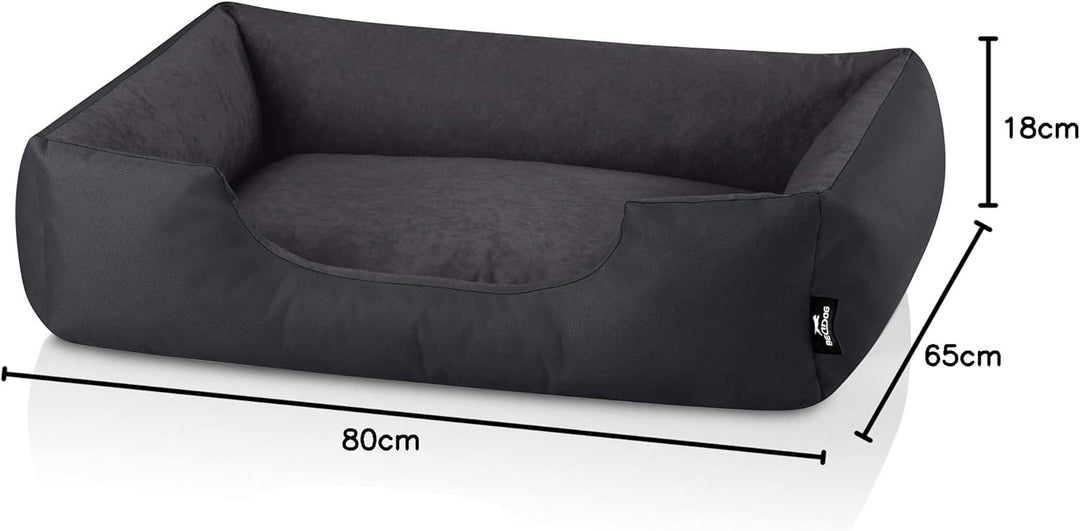 BedDog Hundebett Zara, Hundekissen mit abziehbaren waschbaren Bezug, Hundekorb, Hundesofa, für mitte