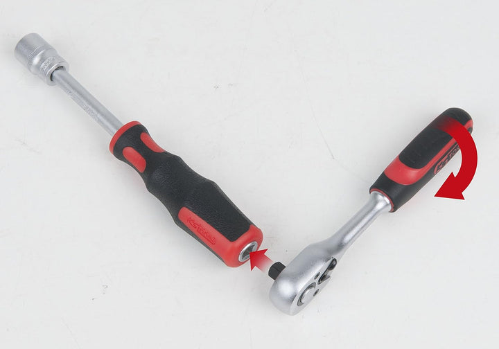 KS Tools 917.0779 1/4" + 3/8" + 1/2" Steckschlüssel-Satz, 179-tlg. &amp; Kraftmann Maul-Ringschlüssel-Sa