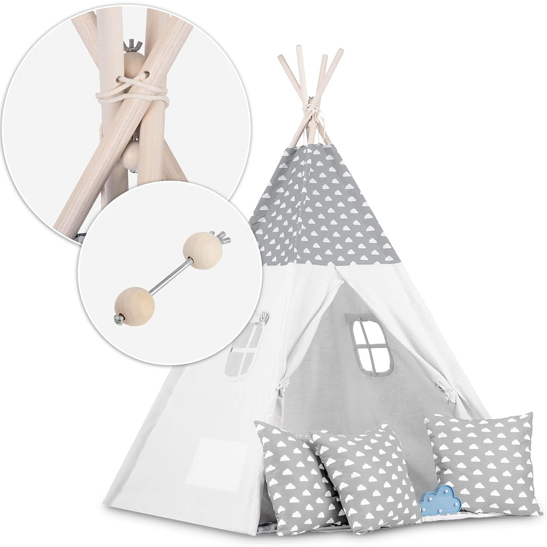 Nukido Tipi-Zeltstabilisator 122x3 cm Tee-Pee-Tool-Kit Kinder-Tipi-Stabilisator Blockiersystem für T