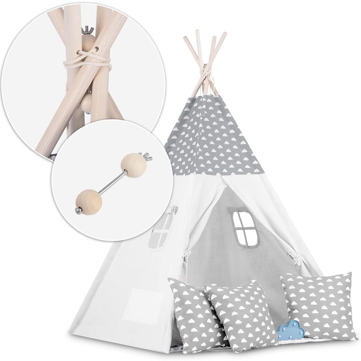 Nukido Tipi-Zeltstabilisator 122x3 cm Tee-Pee-Tool-Kit Kinder-Tipi-Stabilisator Blockiersystem für T