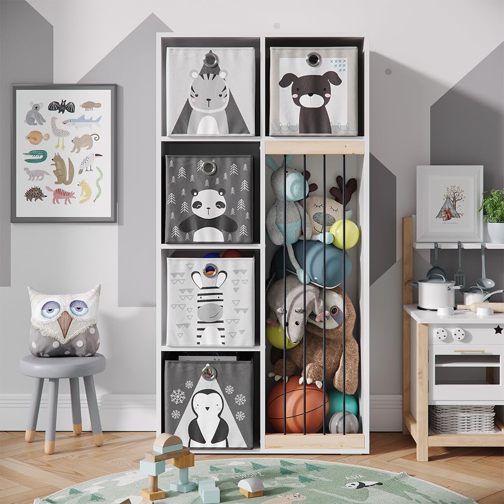 Vicco Kinderregal Marvin, Weiss, 72 x 143 cm, zur Aufbewahrung von Spielzeug und Büchern geeignet Oh