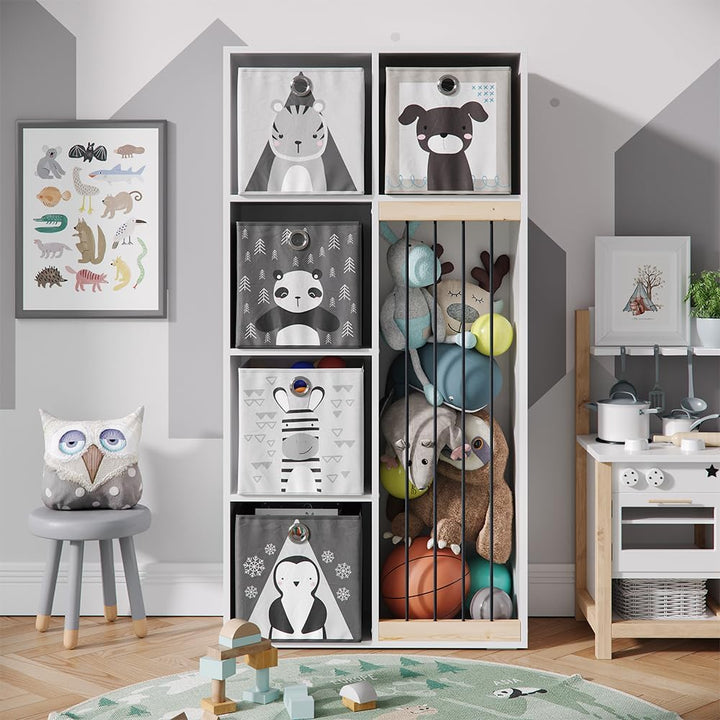 Vicco Kinderregal Marvin, Weiss, 72 x 143 cm, zur Aufbewahrung von Spielzeug und Büchern geeignet Oh