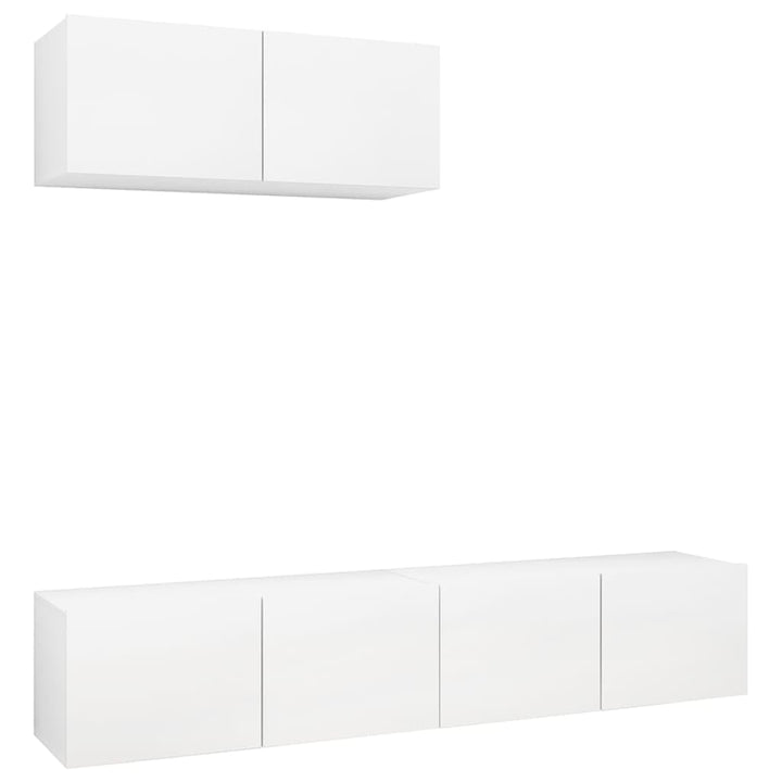 vidaXL 3X TV Schrank Wohnwand Schrankwand Anbauwand Hängeschrank TV Möbel Wandschrank Lowboard HiFi-