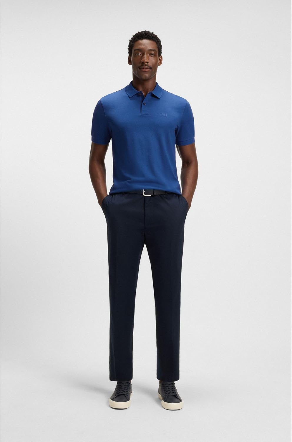 Pallas Poloshirt Aus Baumwoll-piqué Mit Logo-Details S Blau Neun, S Blau Neun