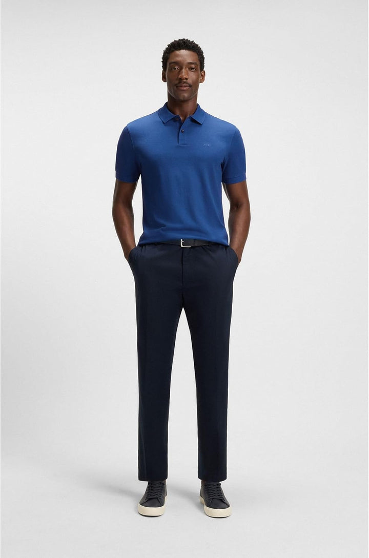 Pallas Poloshirt Aus Baumwoll-piqué Mit Logo-Details S Blau Neun, S Blau Neun