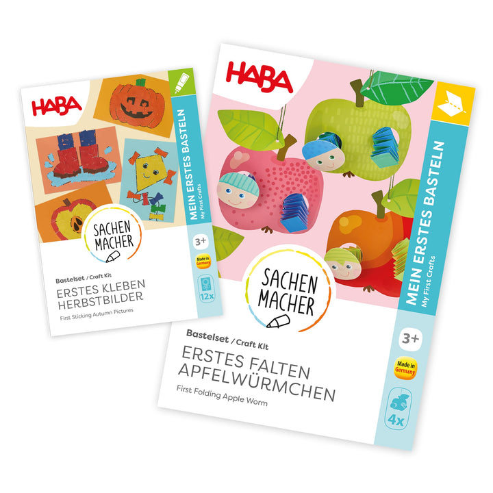 HABA Sachenmacher Bastelset Herbst für Kinder ab 3 Jahren – Kinder-Bastelsets mit Papier, Kleben & F