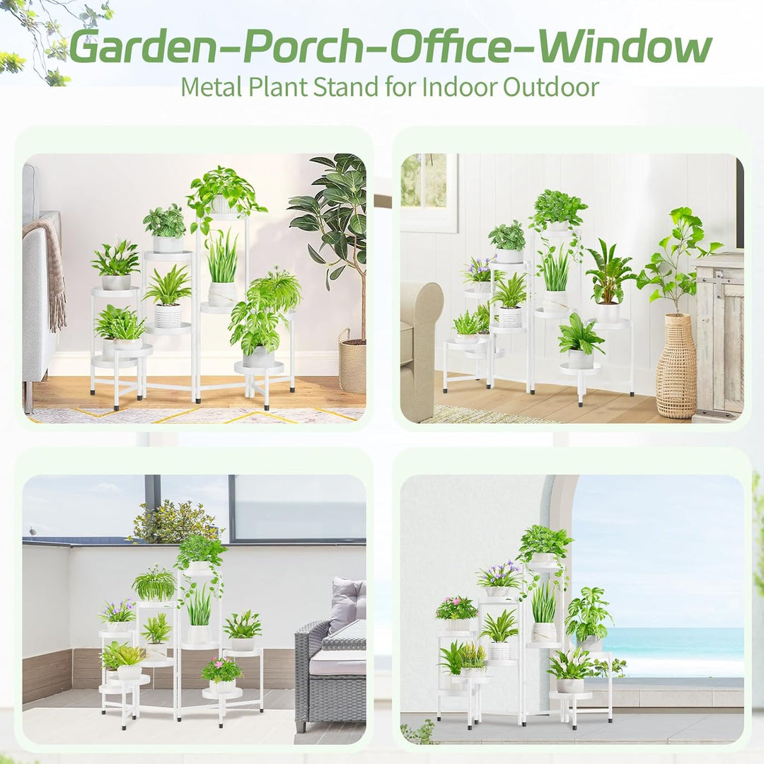 iDavosic.ly Pflanzenständer Metall mit 9 Etagen, Blumenständer Pflanzenregal Blumenregal Indoor Outd