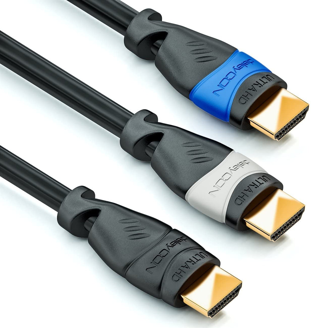 deleyCON HDMI Kabel SET - 3x 1m kompatibel zu HDMI 2.0a/b/1.4a - UHD 4K HDR 3D 1080p 2160p ARC - Hig