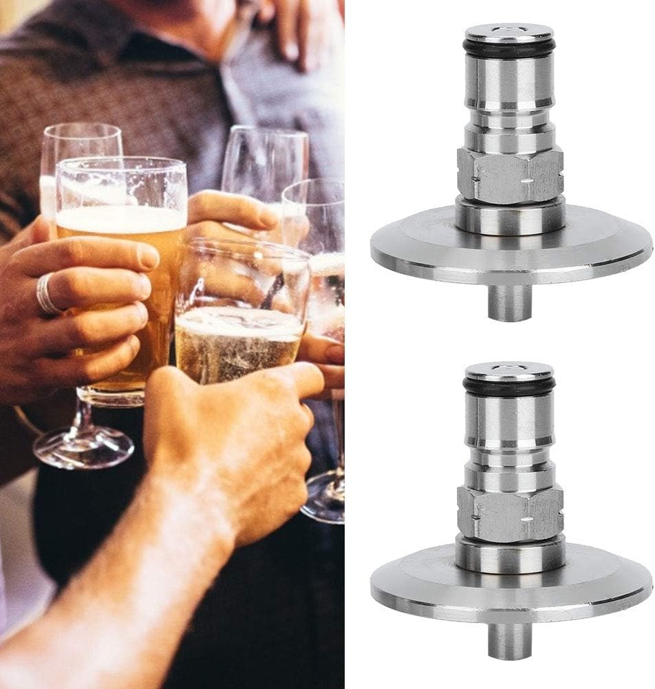 Atyhao 2Pcs 304 Edelstahl Homebrew Keg 1,5 Zoll Tri-Clamp an Ball Lock Pfostenadapter Fitting Clamp