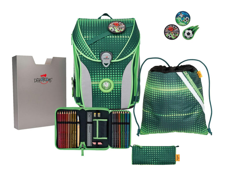 DerDieDas ErgoFlex Max - Schulranzen Set 5tlg. 950 g Grün, Grün