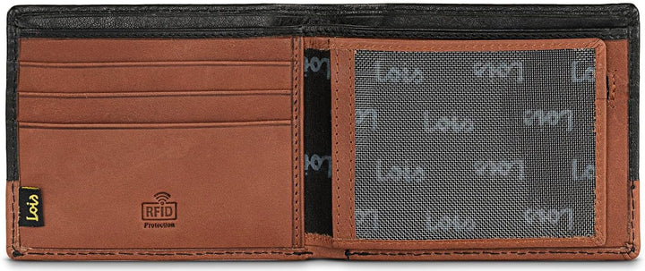 Lois - Geldbörse Herren Leder - Herren Geldbörsen Leder mit RFID Schutz - Geldbörse Herren Klein - G