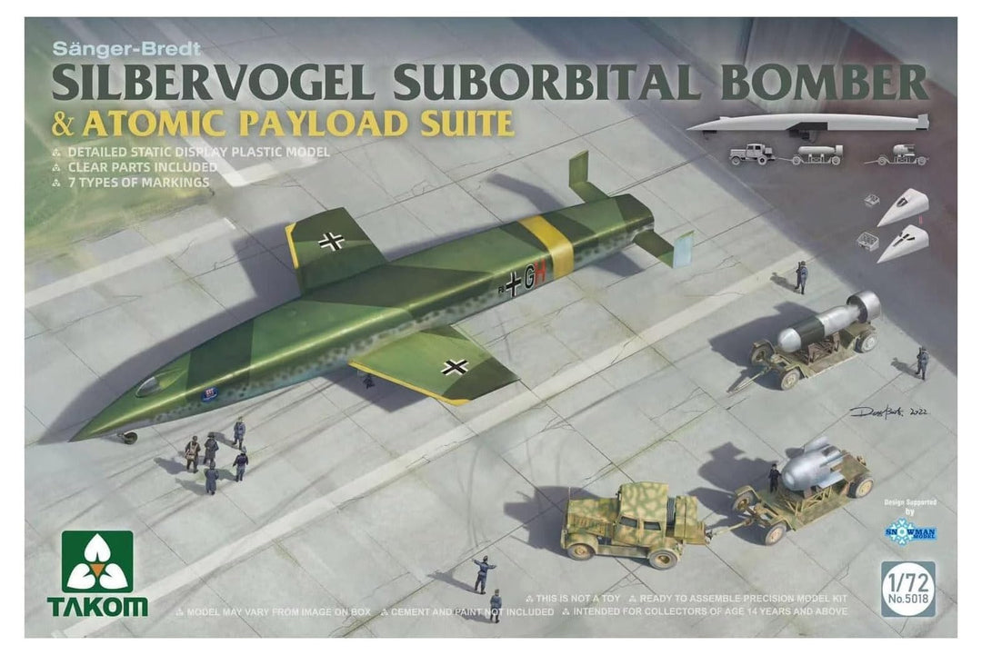 Takom TAK5018 5018 Silbervogel Suborbital bomber&atomic payload suite Massstab 1:72 - Modellbau