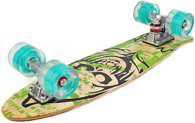 FunTomia Mini-Board Cruiser Skateboard 57cm aus 7-lagigem kanadischem Ahornholz inkl. Mach1 ABEC-9 K