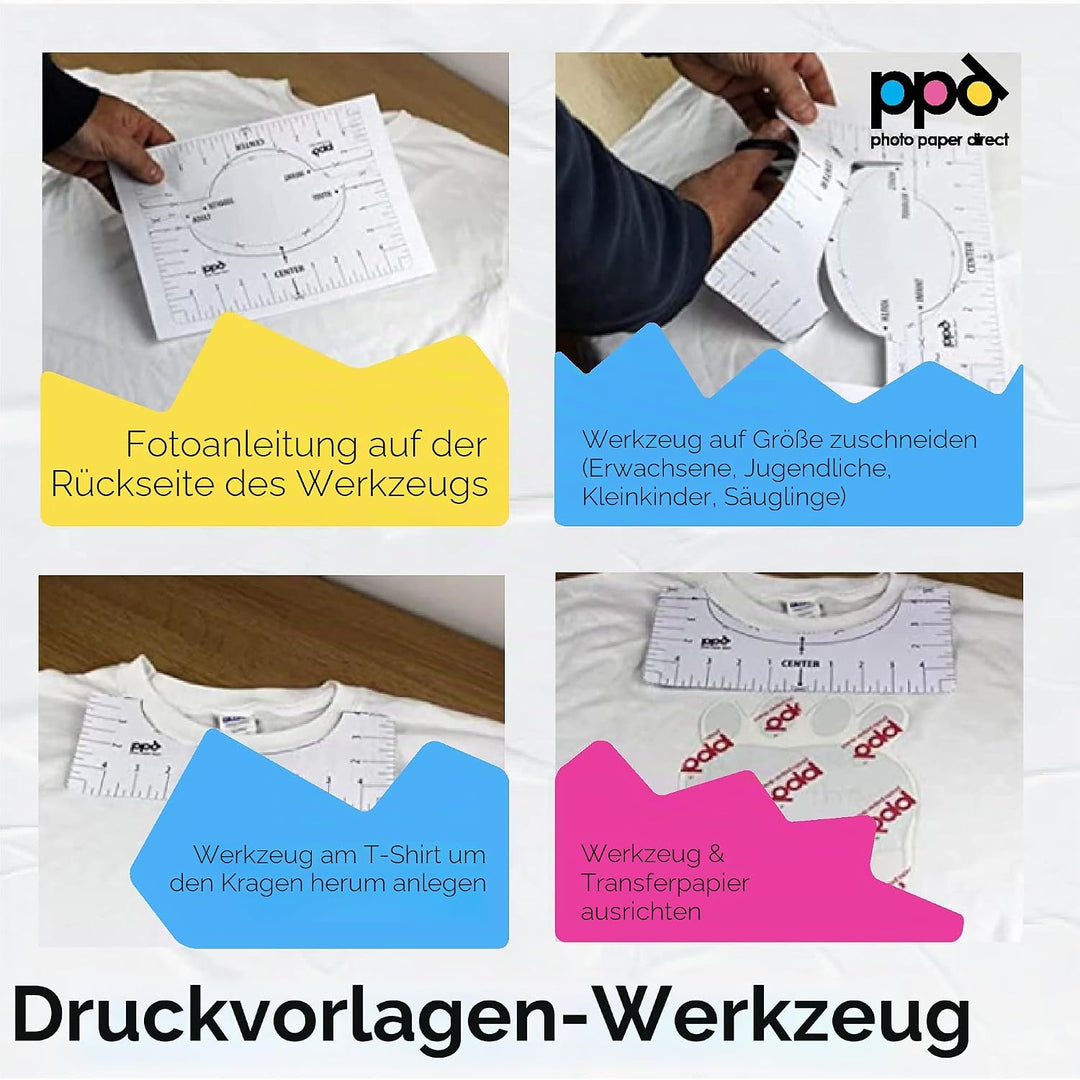 PPD 70xA4 Inkjet Premium Transferpapier Hell/Dunkel, für Bügeleisen und Transferpresse PPD-5-70