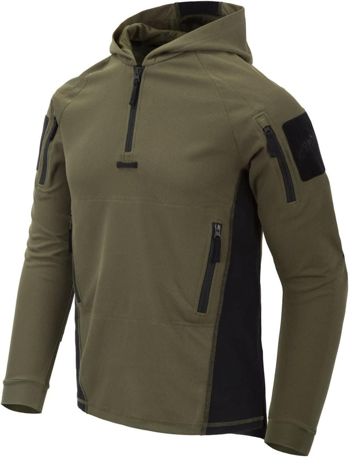 Helikon-Tex Range Topcool Kapuzenpullover, Schwarz Olive Green/Black - 0201 L, Olive Green/Black - 0