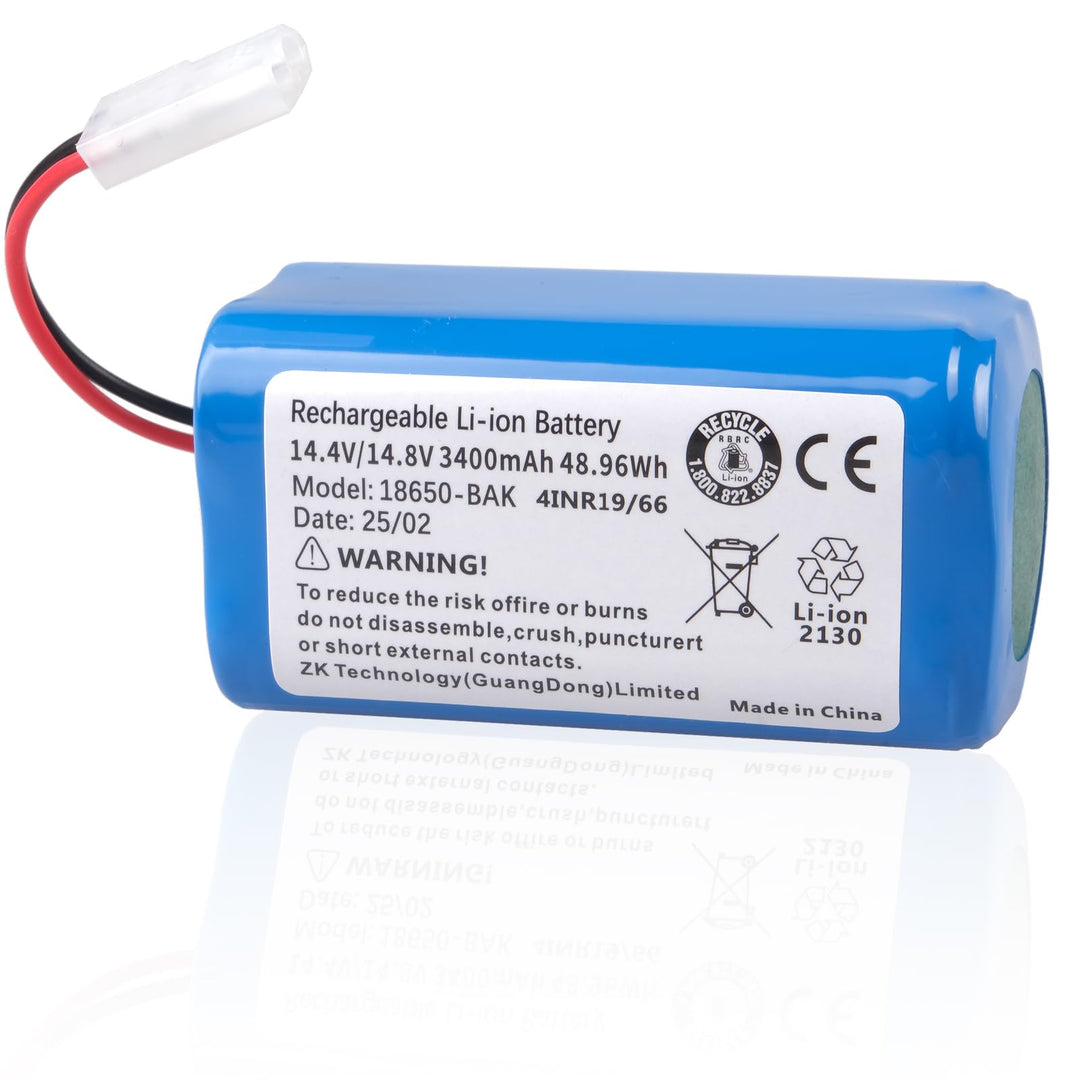 3400mAh Akku Kompatibel mit Xiaomi Mi G1, MJSTG1, H18650CH-4S1P, Robot Vacuum E12, Rowenta RS-RT9008