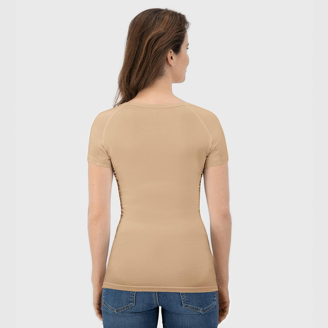 Anti Schweiss Shirt - T-Shirt gegen Schweissflecken - Anti Schweiss Unterhemd - Mit ArmPads PRO & Si
