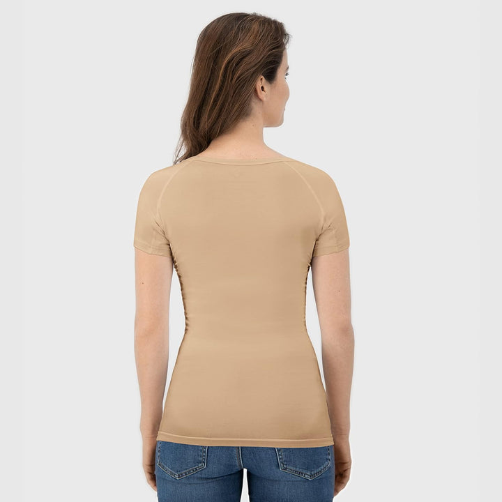 Anti Schweiss Shirt - T-Shirt gegen Schweissflecken - Anti Schweiss Unterhemd - Mit ArmPads PRO &amp; Si