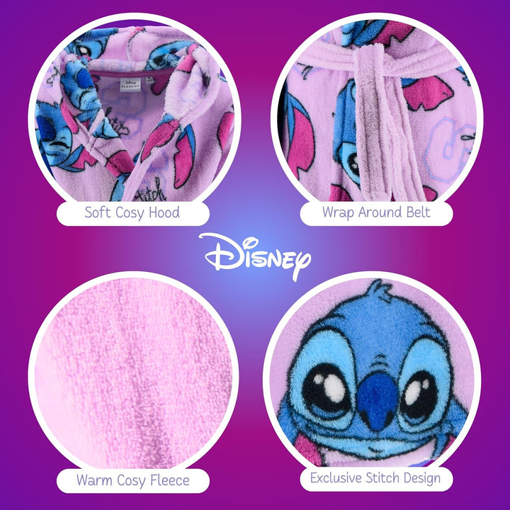 Disney Stitch Bademantel für Mädchen, Weicher Morgenmantel für Kinder, Bademantel Geschenk für Mädch
