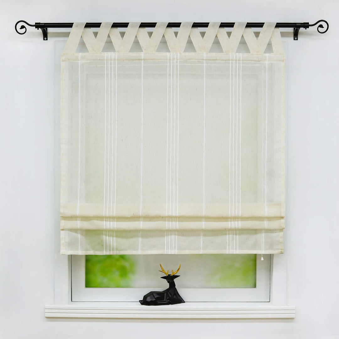 Joyswahl Raffrollo halbtransparentes Unifarbiges Bändchenrollo mit Längsstreifen »Thea« Schals mit S