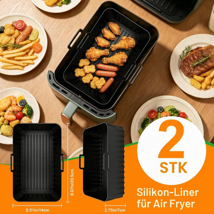 16-tlg Heissluftfritteuse Zubehör Airfryer Zubehör Set für Foodi Max Dual Zone AF400EU AF300EU 7,6L-