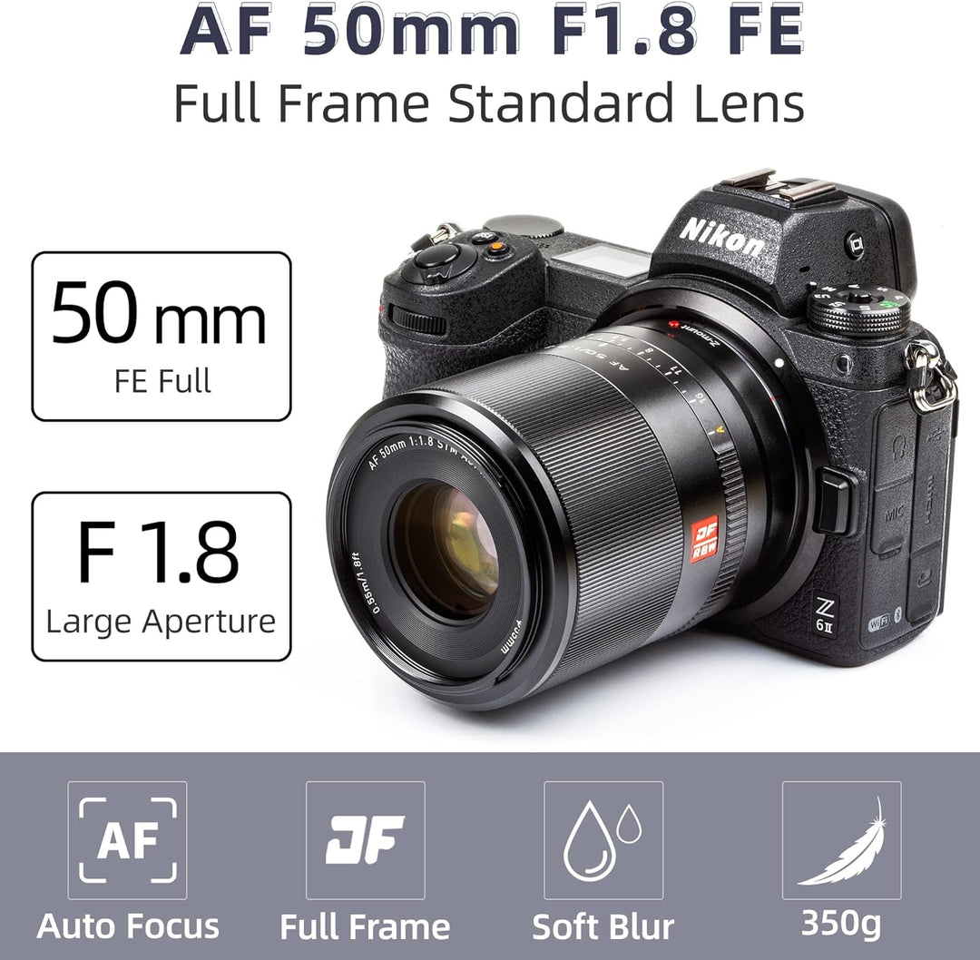 VILTROX AF 50mm f/1.8 F1.8 Z-Mount Vollformat Objektiv STM Autofokus Standard Prime Objektiv kompati